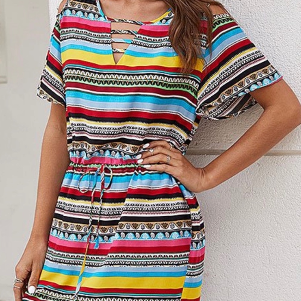 Western fiesta print dress